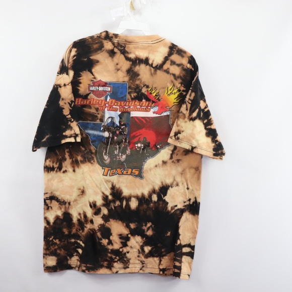 Vintage Harley Davidson Hog Flames Acid Wash Shirt - Picture 6 of 8